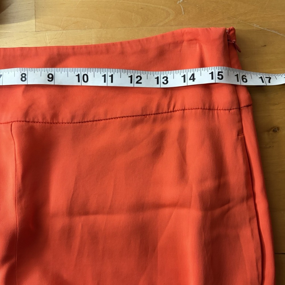 Boden Bright Orange Wide Leg Trousers Size 8 Flowy Dopamine Career Modern - Picture 9 of 10